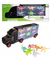 Auto Laweta Tir Walizka +6 Figurek Dinozaurów