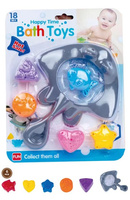 PŁASZCZKA ZABAWKA DO WANNY, pak 84 
zabawka do uatrakcyjnienia kąpieli, 6 elementów,
