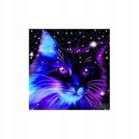 Diamentowa Mozaika Haft Kot Na Tle Nieba 30X40CM