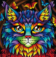 Diamentowa Mozaika Mandala Kot Artystyczny 30x40