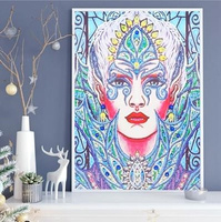 Diamentowa Mozaika Haft Mandala 7d Kobieta 30x40