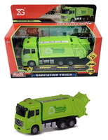 TRUCK ŚMIECIARKA AUTO SANITARNE ŚW/DŹW, pak 72/36, 
światło i dźwięk, 
wymiary: 23 x 8,5 x 17 cm