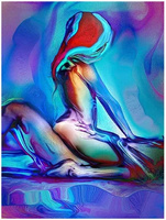 Diamentowa Mozaika Akt Kochankowie 30x40