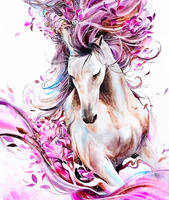 Malowanie Po Numerach Jednorożec Leżący Fiolet