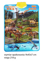MATA MUZYCZNA DINOZAURY MATERIAŁOWA DŹWIĘKI, ZAGADKI RULON W KARTONIE PAK 48
WYM : 41X55,5 CM