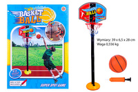 KOSZYKÓWKA NA STOJAKU BASKET BALL + PIŁKA Z POMPKĄ KARTON NIEBIESKI / 36/18
Wymiary: 39 x 6,5 x 28 cm, Waga 0,556 kg
