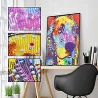 Diamentowa Mozaika Mandala Pies Głowa 30x40 Haft