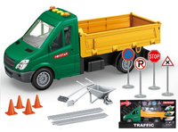 AUTO SAMOCHÓD ZABAWKA NORIMPEX WYWROTKA ZE ZNAKAMI DROGOWYMI