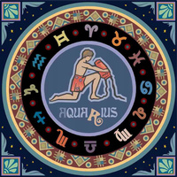 Mozaika Diamentowa 7d Haft Diamentowy Mandala Wodnik Znak Zodiak 30x30