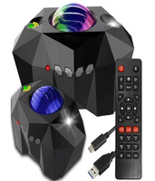 LAMPKA PROJEKTOR ŚWIETLNY ZORZA POLARNA Z PILOTEM. pak 27 
czarna konsola z szarymi guzikami, w zestawie pilot