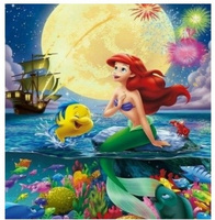 Diamentowa Mozaika Syrenka W Morzu Haft Kreatywny 30x40 Cm