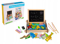 Tablica Kredowa + Gra Rybki 28 X 24 Cm W Skrzynce