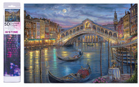Diamentowa Mozaika Haft Wenecja Nocą 40x30cm