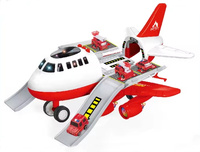 SAMOLOT ROZKŁADANY STRAŻ POŻARNA + POJAZDY, pak 24, 
światło/dźwięk, samochodziki
wymiary opakowania: 37 x 14,8 x 27 cm
