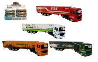 AUTO TRUCK METAL Z NACZEPĄ WYTRZYMAŁY REALISTYCZNY