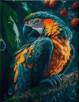 Diamentowa Mozaika Papuga W Deszczu Haft Kreatywny 30x40 Cm