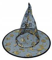 Kostium Kapelusz Czarownicy Wiedźmy Przezroczysty Z Wzorami Halloween