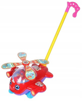 Zabawka Dla Dzieci Pchacz Helikopter Z Kokpitem Różne Kolory Kij 42 Cm