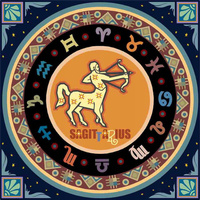 Mozaika Diamentowa 7d Haft Diamentowy Znak Zodiak Strzelec 30x30