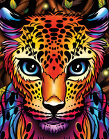 Malowanie Po Numerach Kot Pantera W Centki 40X50 Cm Na Ramie Kreatywne