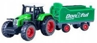 Zielony Traktor Farmera Z Przyczepą Zabawka Dla Dzieci