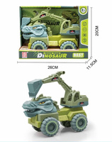 AUTO KOPARKA RUCHOMA ŁYŻKA DINOZAUR PREHISTORIA SAMOCHÓD ZABAWKOWY