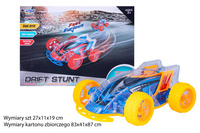 Auto drift rotacje jeździ światła dźwięk samochód