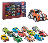 ZESTAW AUTEK SAMOCHODÓW AUT 12 SZTUK KOLOROWE Z NAPĘDEM