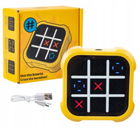  Kółko i Krzyżyk Gra Elektroniczna 4w1 Tic Tac Toe z USB-C i Efektami Dźwiękowymi