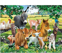 Malowanie Po Numerach Zwierzęta Na Farmie 50X40 Cm Z Ramą Kreatywne