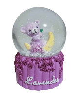 KULA ŚNIEŻNA ŚPIĄCA DZIEWCZYNKA ŚW, pak 90 
kula 65 cm, światło i dźwięk, w środku figurka misia na księżycu, 
wymiar: 65 cm