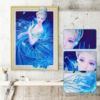 Diamentowa Mozaika Mandala 7d Księżniczka Haft 30x40