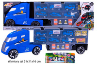 AUTO TRUCK NIEBIESKI Z PLANSZĄ DO GRY, AUTAMI I WYSKOCZNIĄ W POJEŹDZIEKARTON / 12
Wymiary szt 51x11x16 cm / Waga 872 g