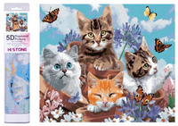 Diamentowa Mozaika Haft Diamentowy Kotki Art 30x40CM