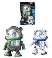 PANDA ROBOT TAŃCZY I ŚPIEWA, pak 60,  światło/dźwięk, tańczy, śpiewa, chodzi na boki, machą rękamiwymaga baterii 3*AA (nie są zawarte w zestawie), wymiary opakowania: 16,8 x 12 x 22 cm,