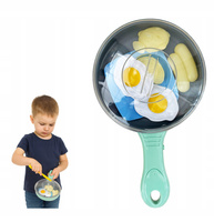Patelnia Z Przykrywka Z Produktami Spożywczymi Mały Zestaw AGD Dla Dzieci
