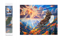 Diamentowa Mozaika Latający Orzeł W Chmurach 30x40Cm Kreatywne Diamenty