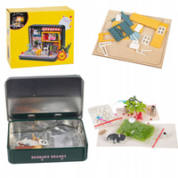 Domek Dla Lalek Ikonka 8008-A Salon Z Meblami Drewniany