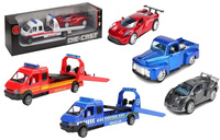 TRUCK LAWETA Z PODNOŚNIKIEM MIX KOLORÓW/MIX AUTEK, pak 108 
auto rescue w trzech wariantach kolorystycznych, w zestawie autko- jedno z trzech różnych, 
wymiary autka: 5,5 x 14 x 3,5 cm 
wymiary lawety: 5,5 x 29 x 8 cm
wymiary opakowania: 7,5 x 35 x 10 cm