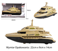 ŁÓDŹ JACHT ARMY Z MUZYKĄ I ŚWIATŁEM JEŻDŻĄCY