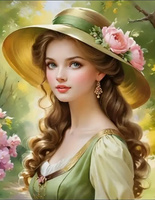 Malowanie Po Numerach Kobieta Na Tle Natury 40X50 Cm Na Ramie Kreatywne