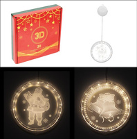 WITRAŻ ŚWIĄTECZNY LED MIKOŁAJ I DZWONECZEK