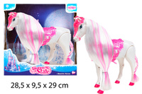 Konik chodzący różowy na baterie