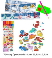 MOZAIKI DIAMENTOWE NAKLEJKI DINOZAURY