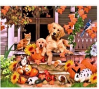 Diamentowa Mozaika Psy 30x40