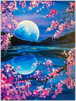 Malowanie Po Numerach Wschód Księżyca 50X40 Cm Z Ramą Kreatywne