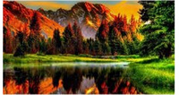Diamentowa Mozaika Górski Krajobraz 80x40cm