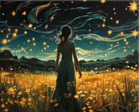 Malowanie Po Numerach Kobieta Spacerująca W Polu 40X50 Cm Na Ramie