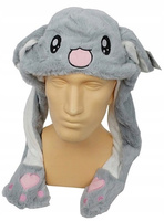 Czapka Królicze Ruchome Uszy Kigurumi Hat Rabbit