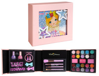 MALOWIDŁA ZESTAW MAKEUP W ROZKŁADANYM PUDEŁKU, pak 32/16  
pudełko rozkładane, zamykane na magnes, z błyszczącą okładką, 
zestaw dziecięcy do stylizacji. w zestawie kolekcja kosmetyków do makeupu. 
wymiary pudełka: 18,5 x 6 x 16,5 cm